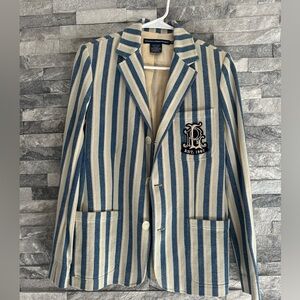 Ralph Lauren vontade Blue and Cream Striped Blazer